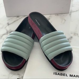 ISABEL MARANT Hellea slides in Almond